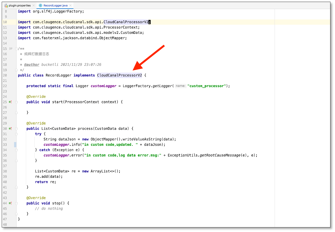 CloudCanalProcessorV2 implement